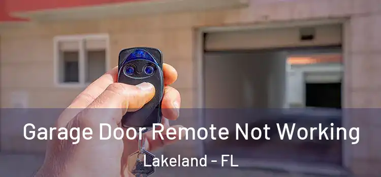 Garage Door Remote Not Working Lakeland - FL